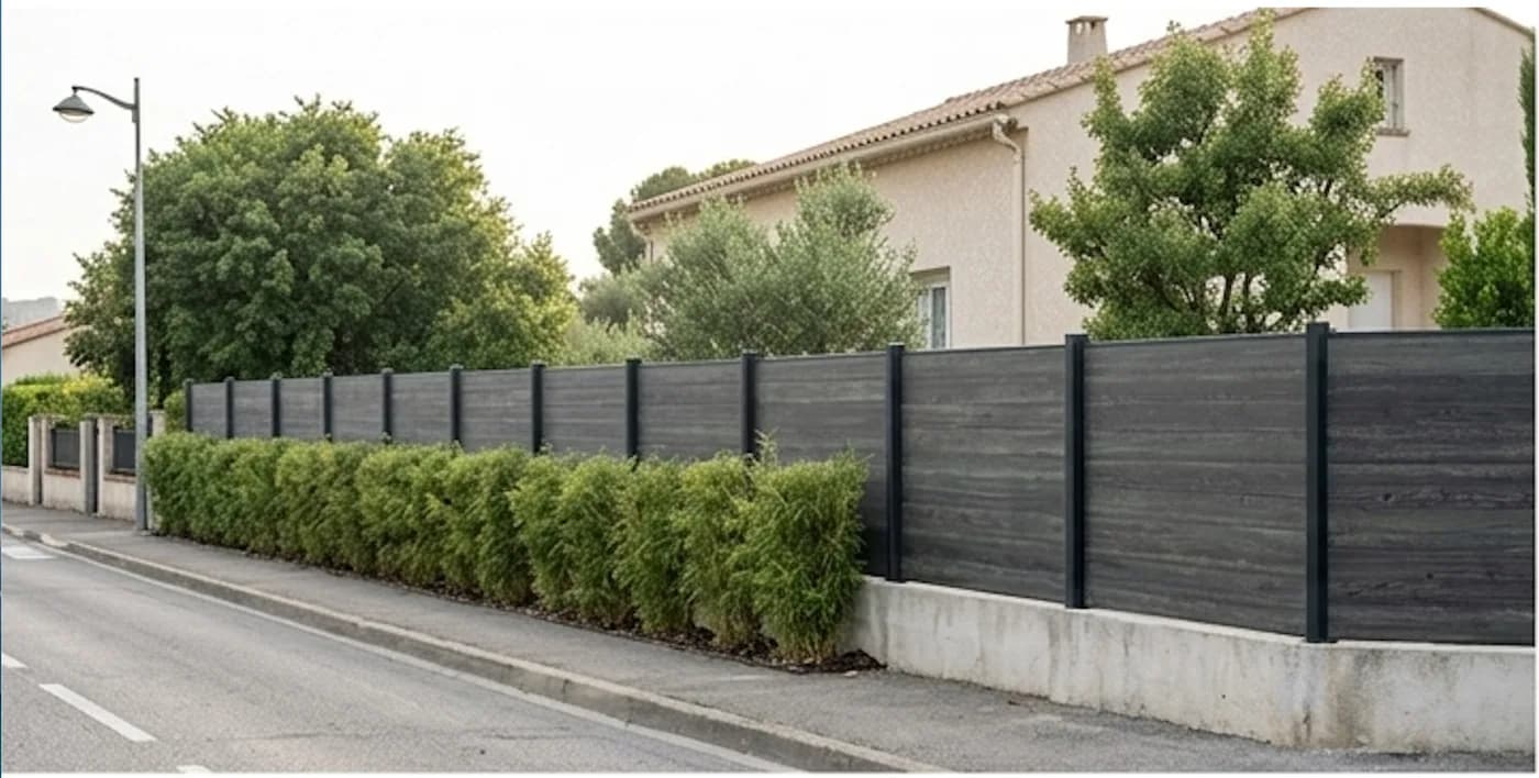 Pose d'une clôture occultante pour jardin familial à La Ciotat